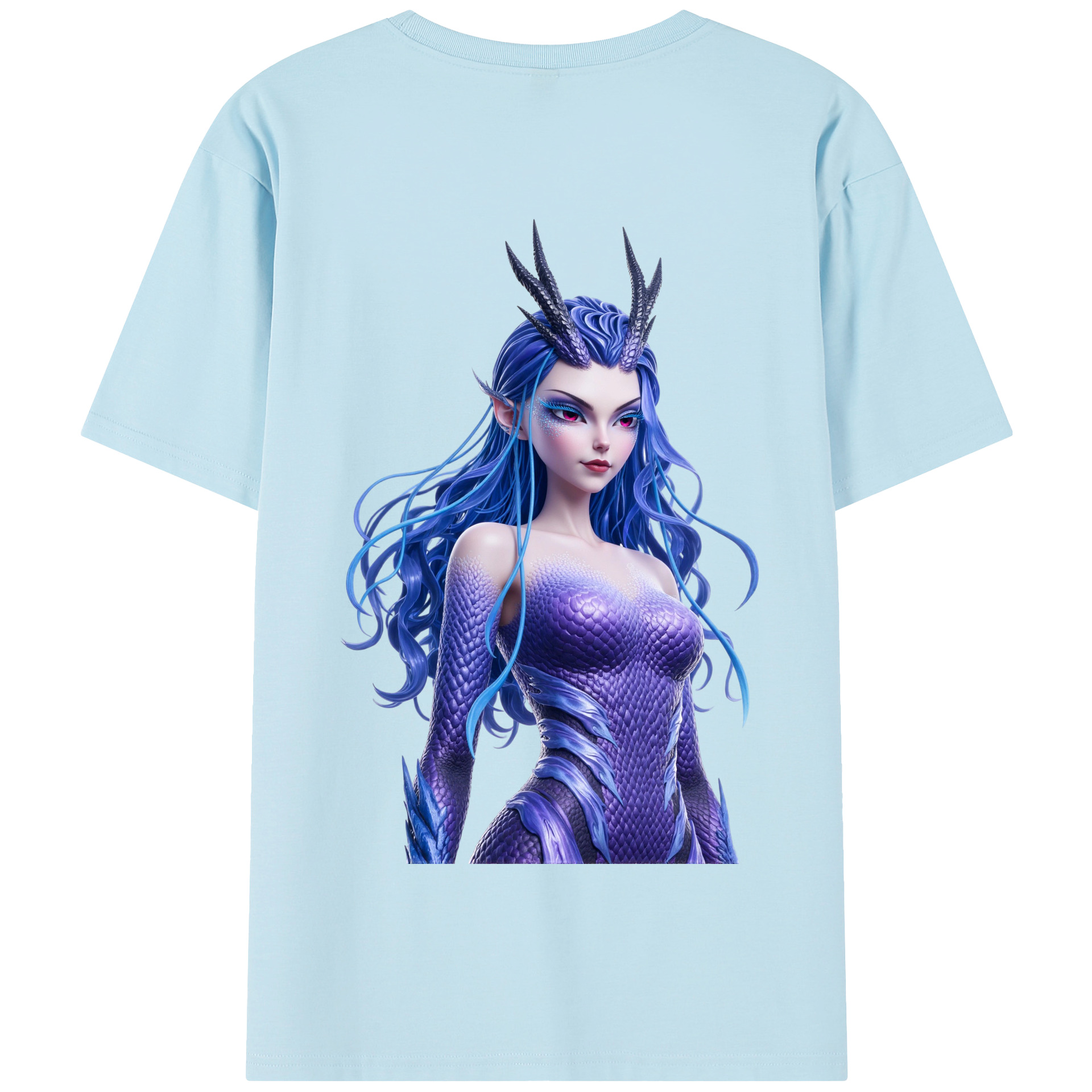 （画像用） Ne Zha 2 ナタ 魔童の大暴れ 綿100％半袖Tシャツ（背面プリント）
